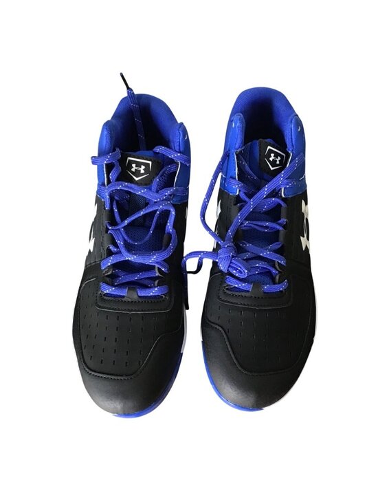 Under Armour Youth Baseball Cleats Size 11.5 Black & Blue Synthetic main image 5